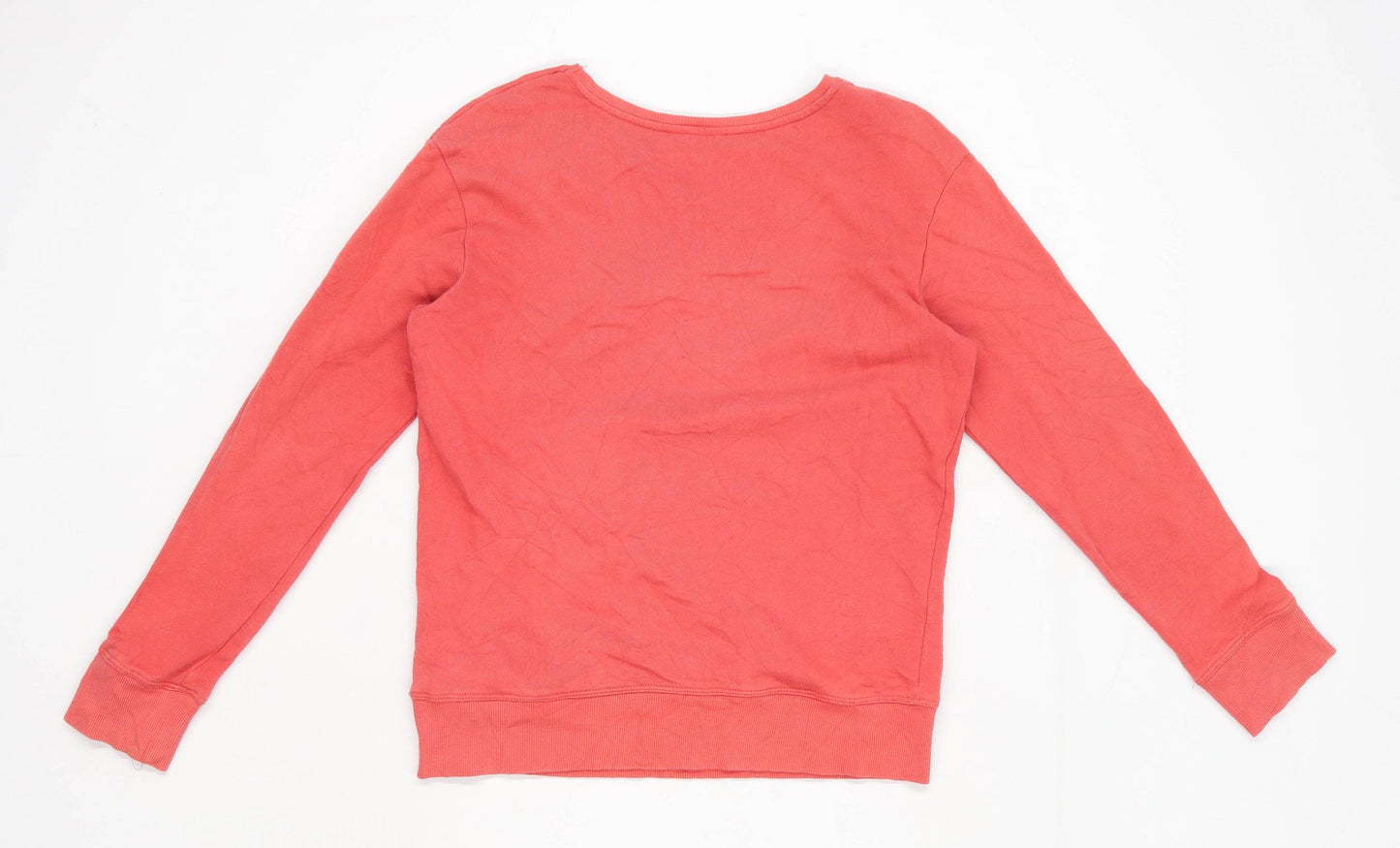 TU Womens Size 10 Textured Cotton Salmon Sweatshirt (Regular)