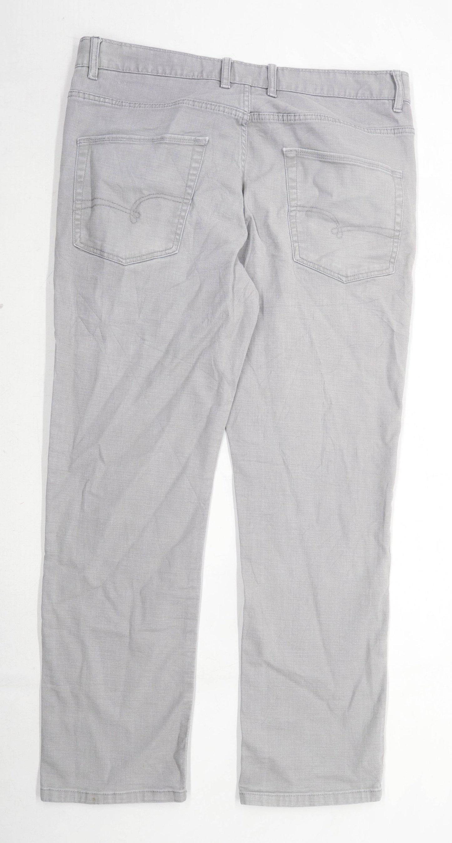 TU Mens Grey Denim Jeans Size W36/L30