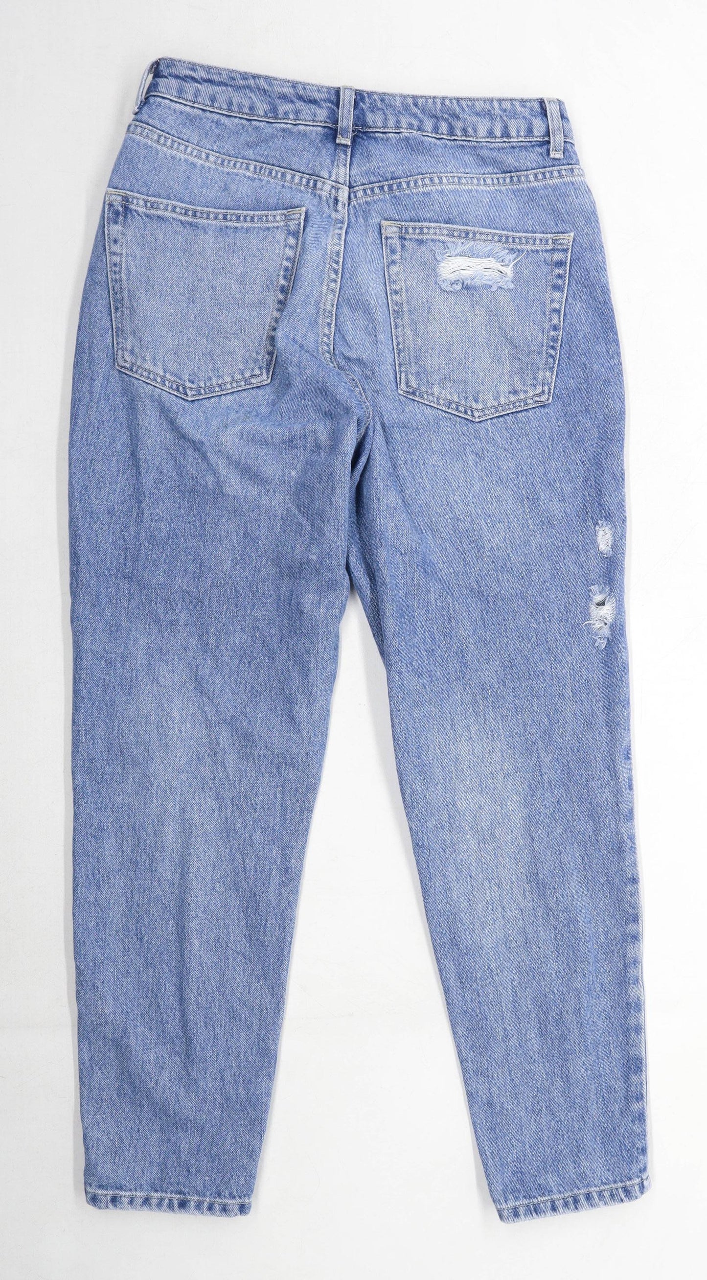 Topman Mens Blue Ripped Denim Jeans Size W28/L27