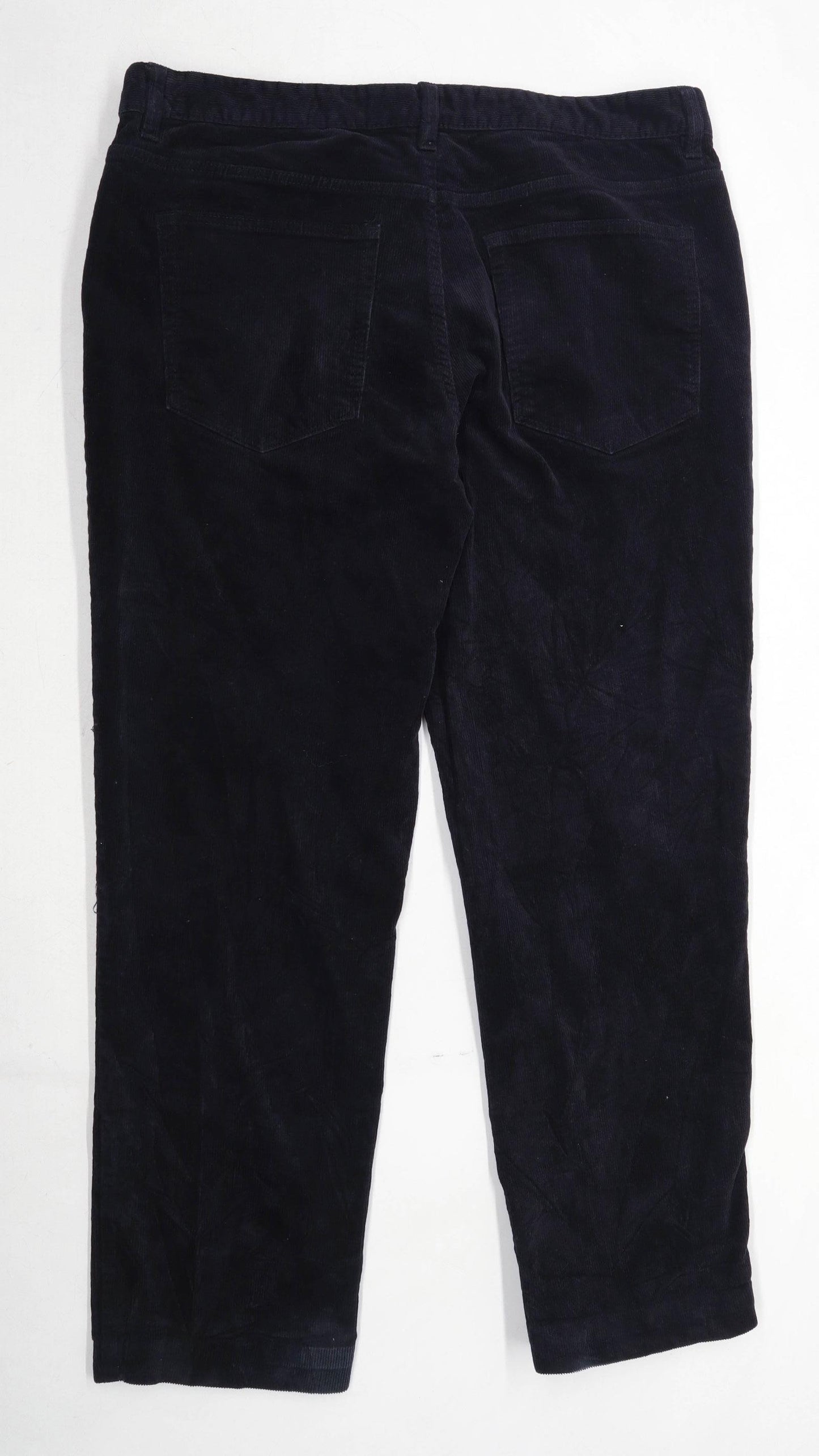 TU Mens Textured Black Corduroy Trousers Size W38/L30