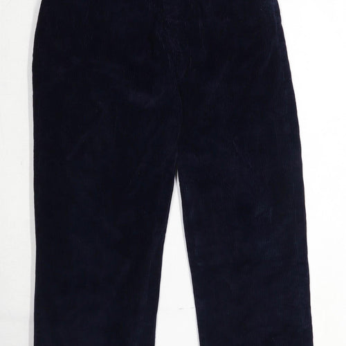 Stevensons Mens Textured Blue Stretchy Corduroy Trousers Size W26/L31