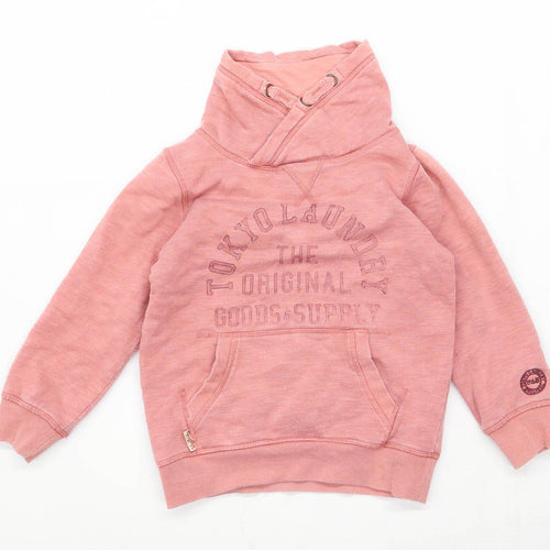 Tokyo Laundry Girls Graphic Pink Sweatshirt Age 5-6 Years