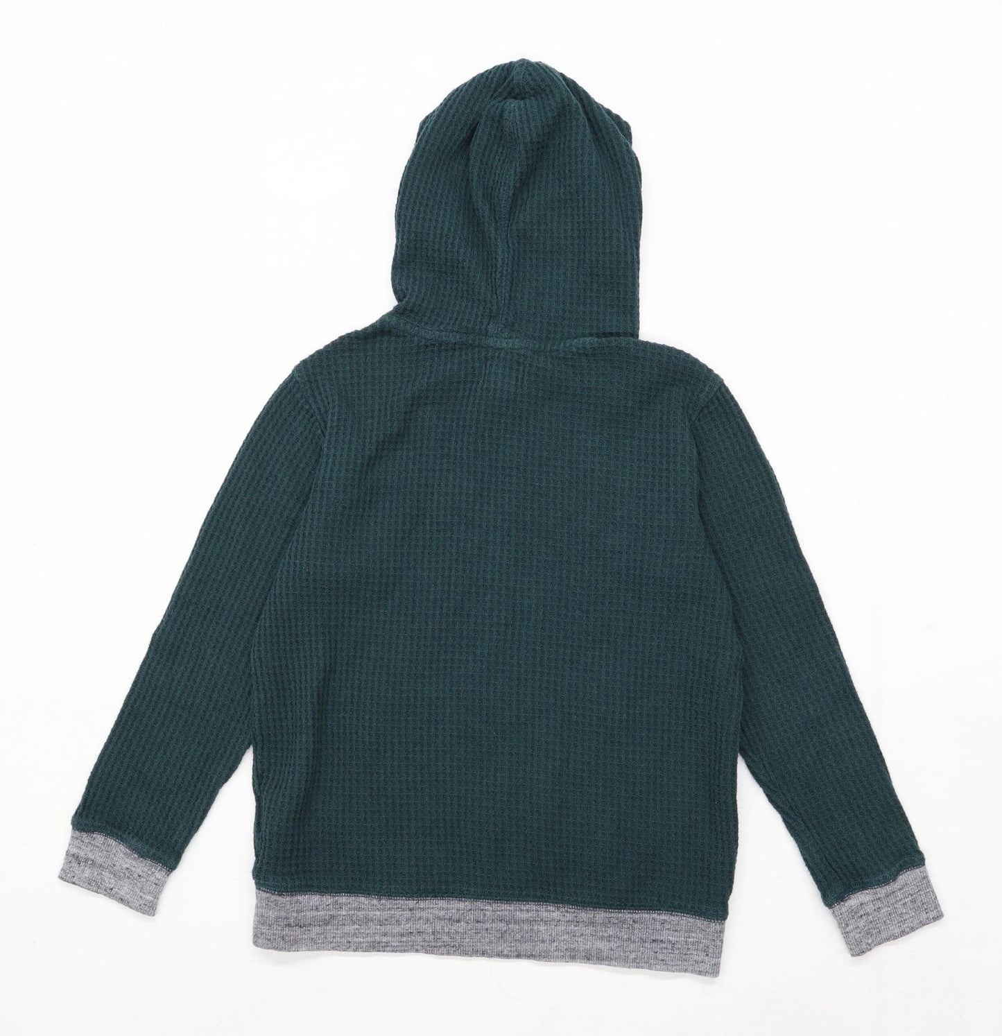 Old Navy Boys Textured Green Hoodie Age 10-12 Years