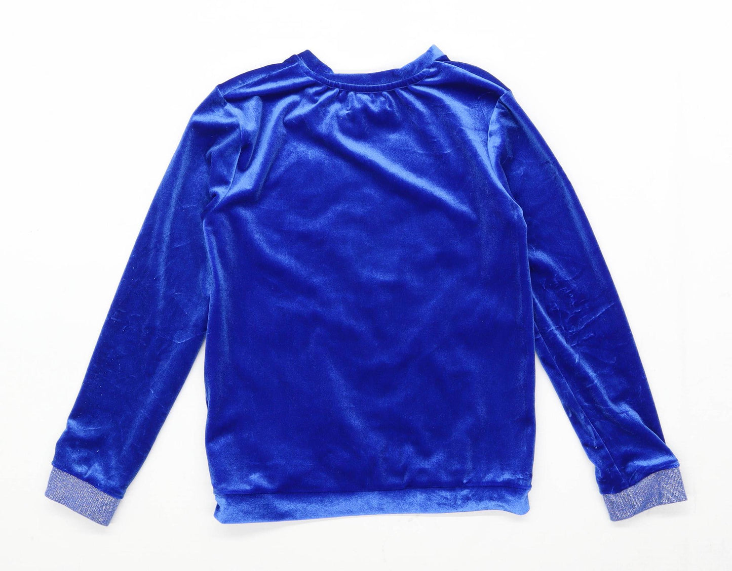 M&Co Girls Graphic Blue Dance Sweatshirt Age 8-9 Years