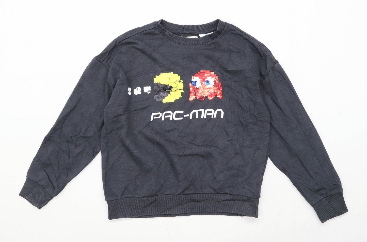 Zara Boys Graphic Grey Pac Man Sweatshirt Age 9 Years