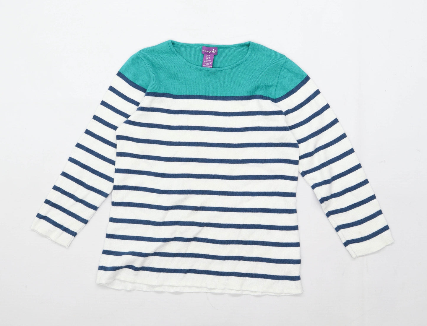 Shrinking Violet Girls Striped Multi-Coloured Top Age 9 Years