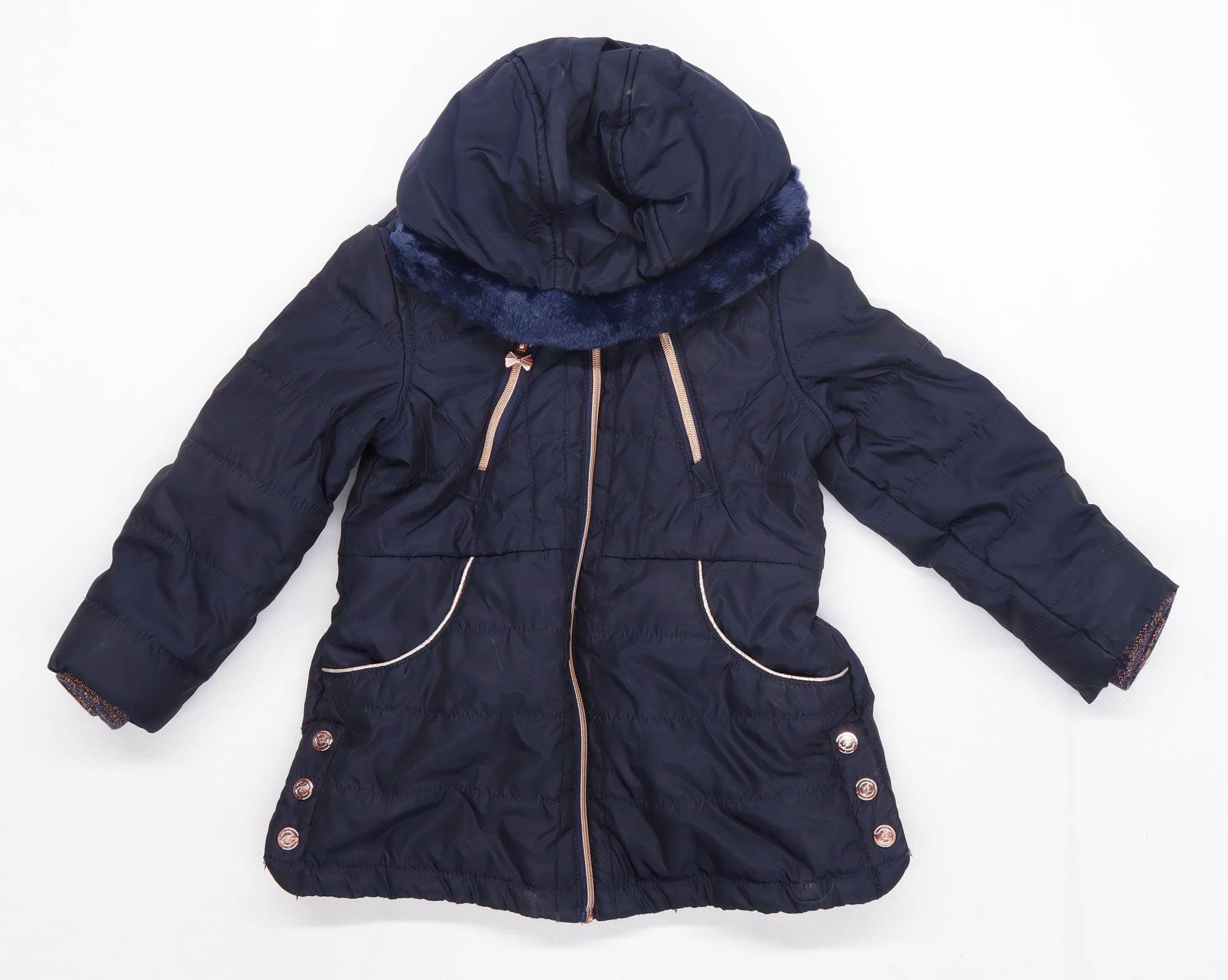 Ted baker girls navy coat deals