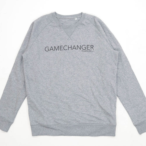Stanley Stella Mens Size XL Cotton Blend Graphic Grey Gamechanger Sweatshirt