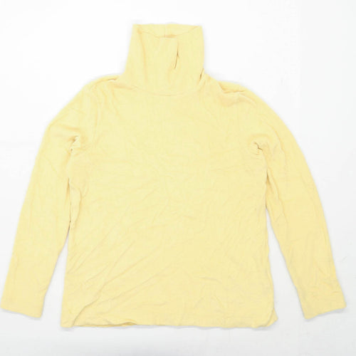 Uniqlo Womens Size L Yellow Fleece Sweatshirt (Regular)