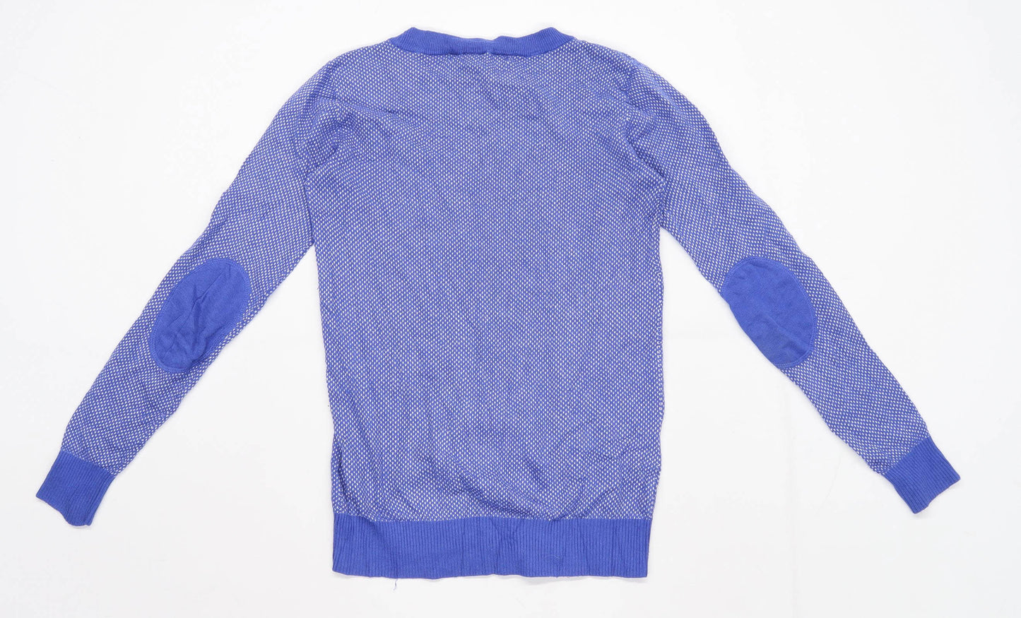 Crew Clothing Womens Size 8 Spotted Cotton Blue Jumper (Regular)