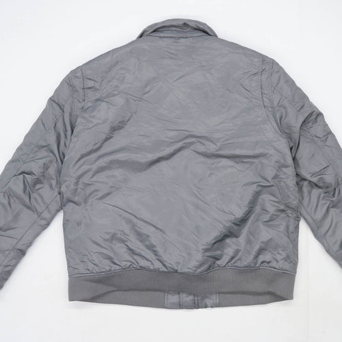Burton Mens Size XL Grey Bomber Jacket