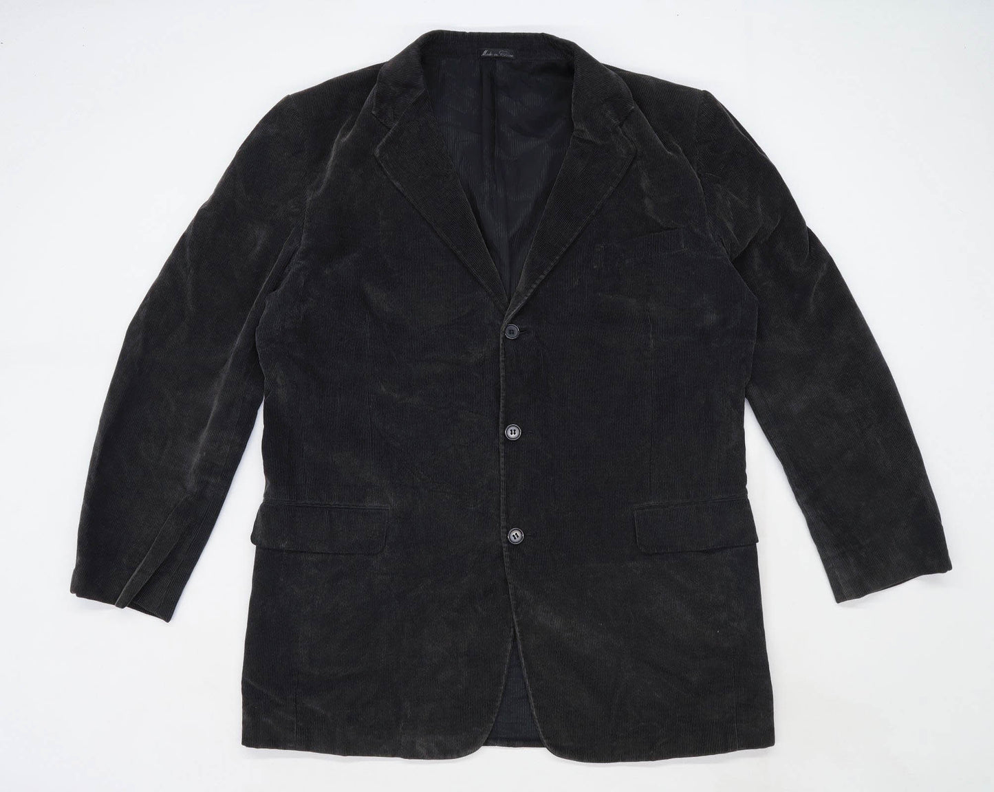 Zagato Mens Size L Corduroy Textured Brown Jacket