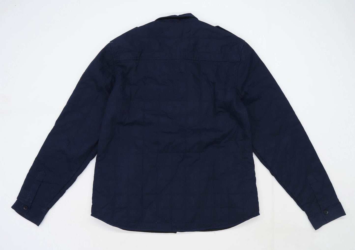 Firetrap Mens Size XL Cotton Blend Textured Blue Coat
