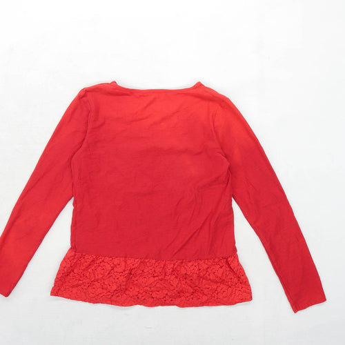 TU Girls Red Lace Ombre Top Age 13 Years