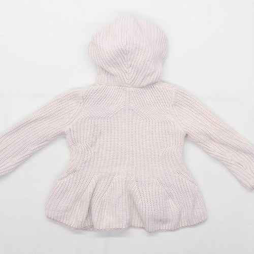 Ted Baker Girls Pink Hooded Cardigan Age 2-3 Years