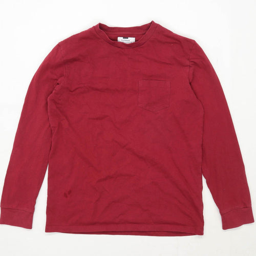 Topman Mens Size 2XS Cotton Red Top