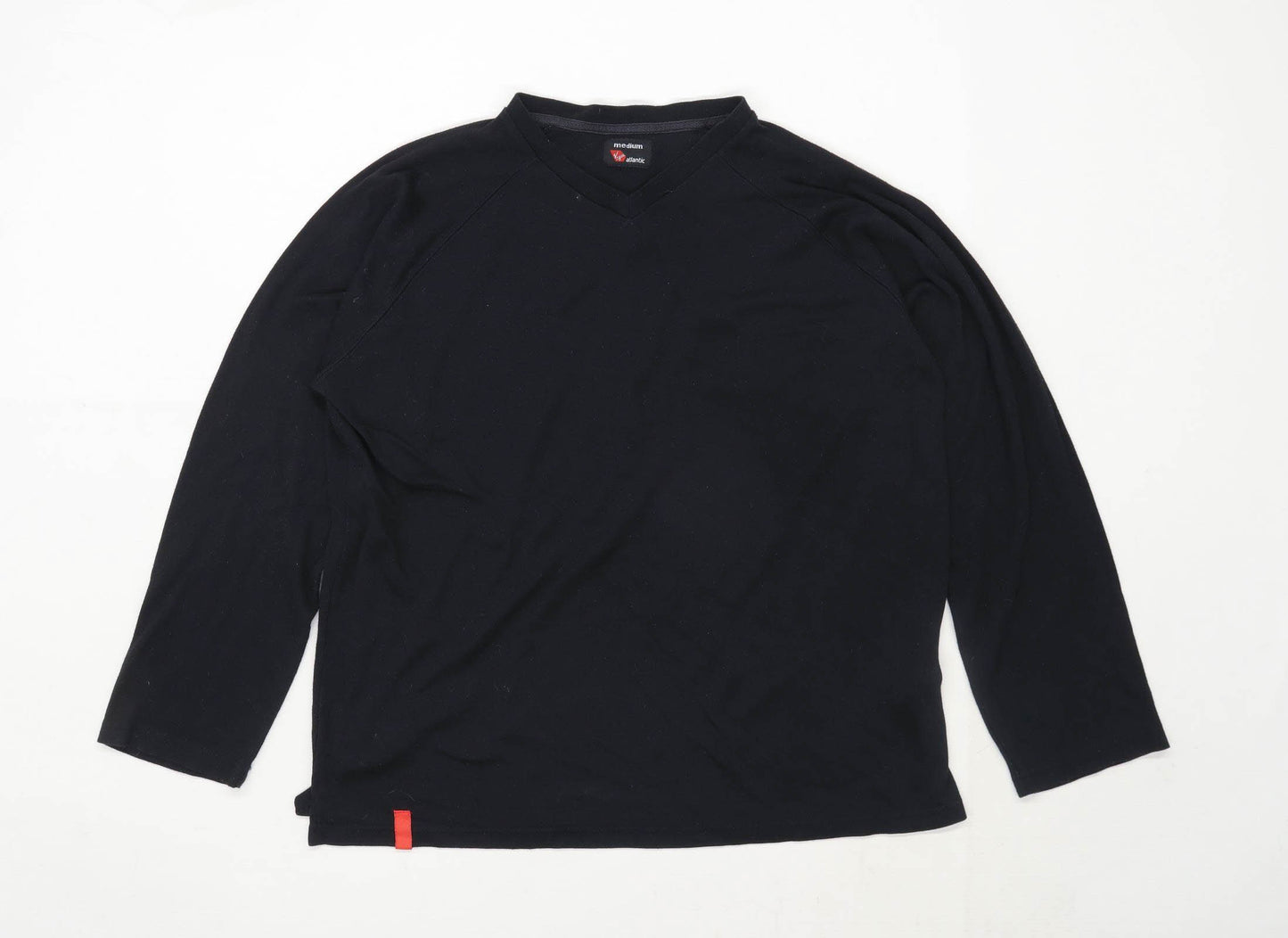 Virgin Atlantic Mens Size M Cotton Blend Black T-Shirt