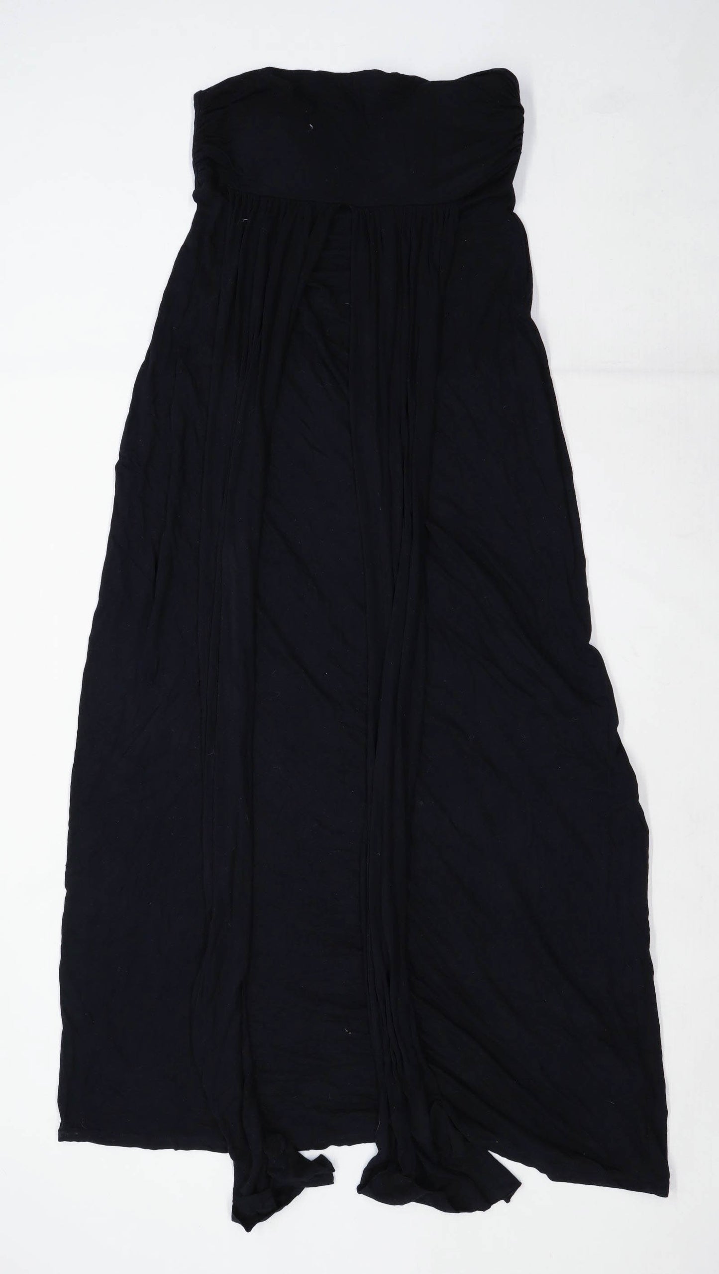 Marks & Spencer Womens Size 12 Strapless Black Maxi Dress (Regular)