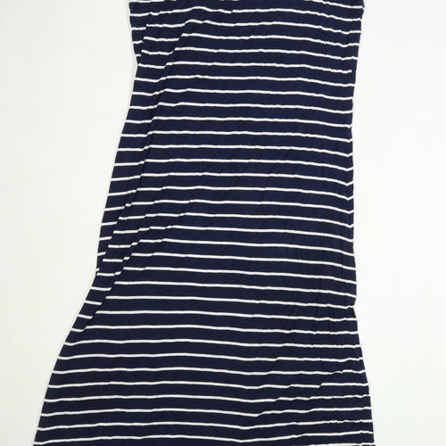 TU Womens Size 16 Striped Blue Maxi Dress (Regular)