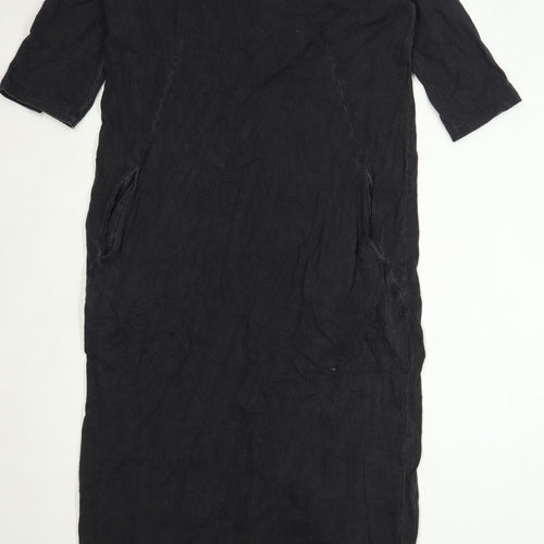 Preworn Womens Size M Cotton Blend Black Maxi Dress (Regular)
