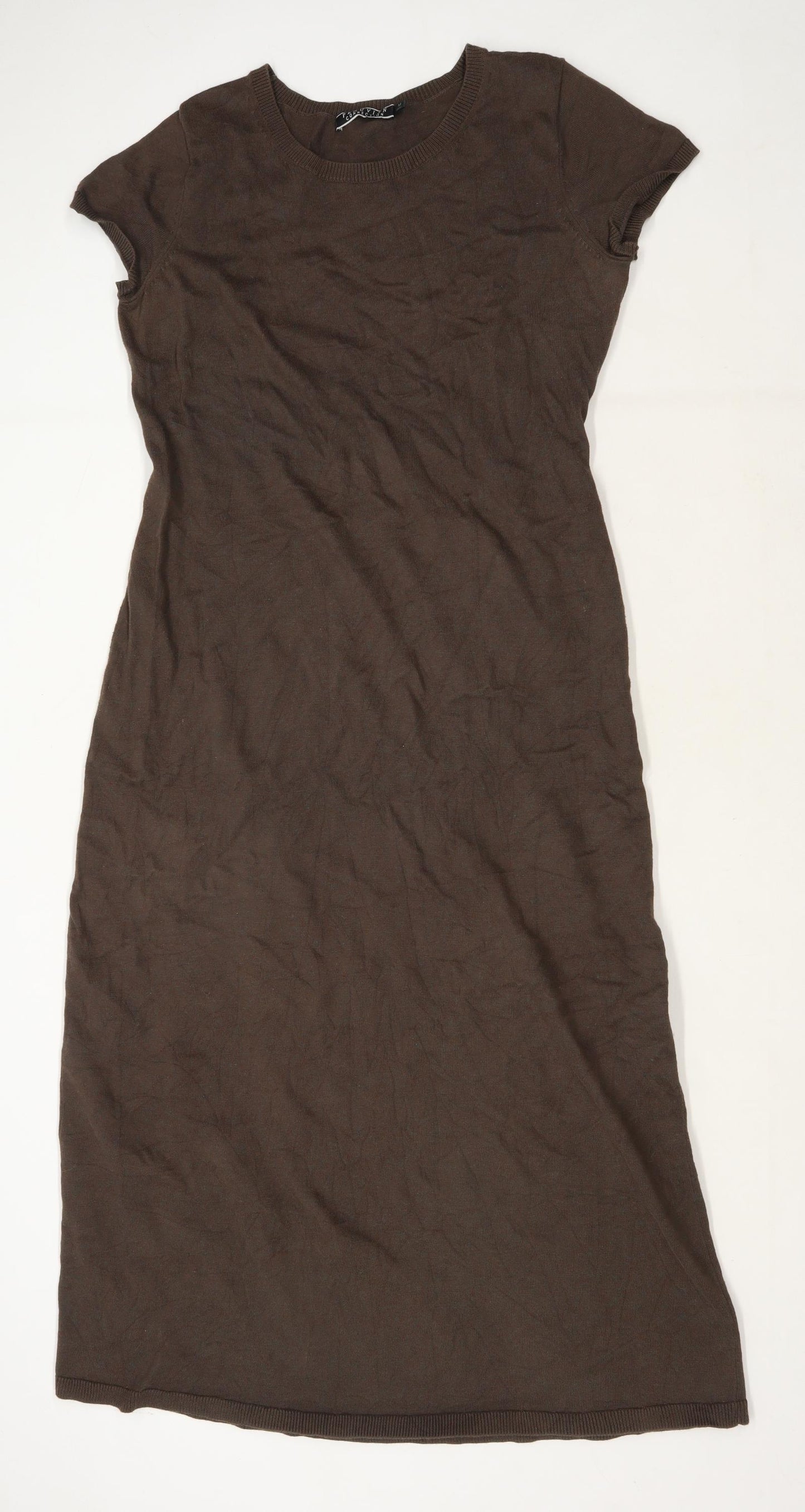 Peruvian Connection Womens Size M Cotton Brown Maxi Dress (Regular)
