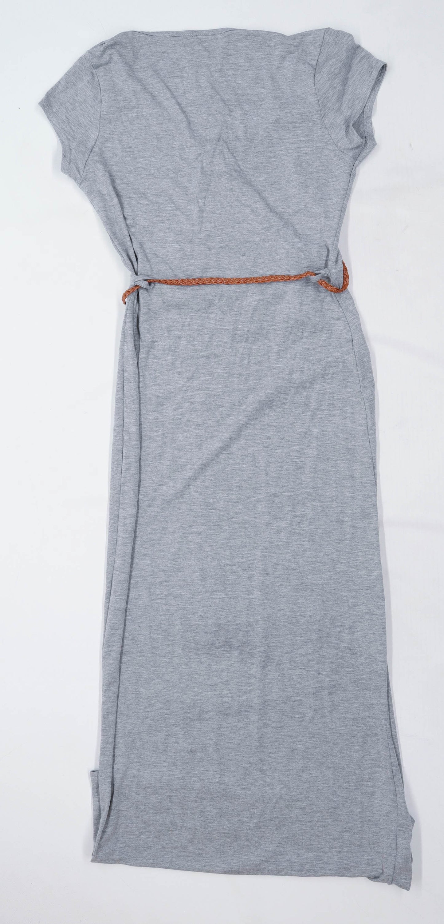 Boohoo Womens Size 14 Grey Maxi Dress (Regular)