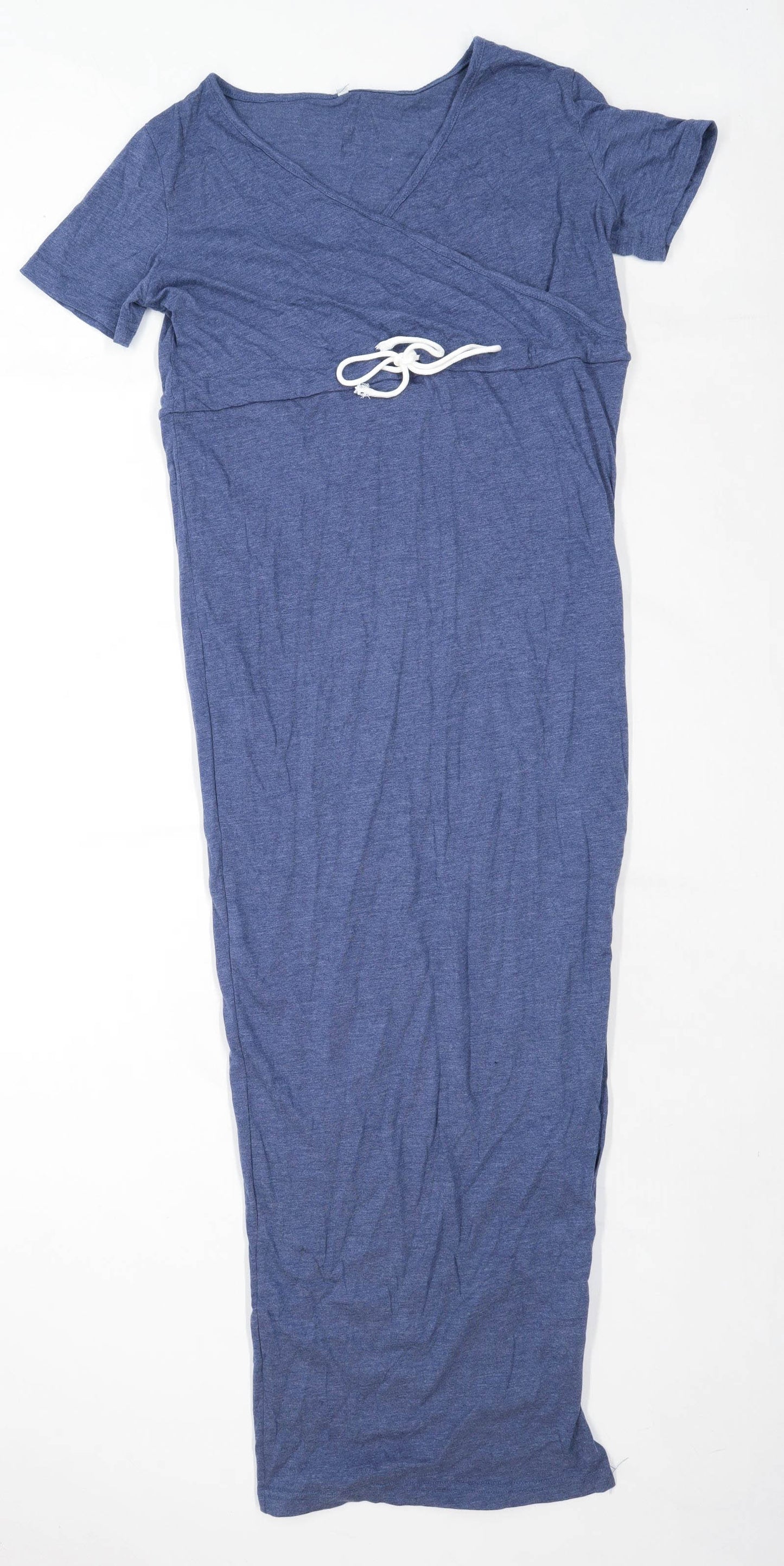 Preworn Womens Size M Cotton Blend Blue Maxi Dress (Regular)