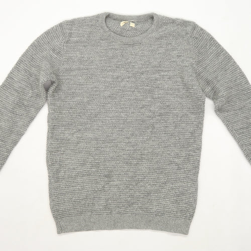 Selected Homme Mens Size M Cotton Grey Jumper