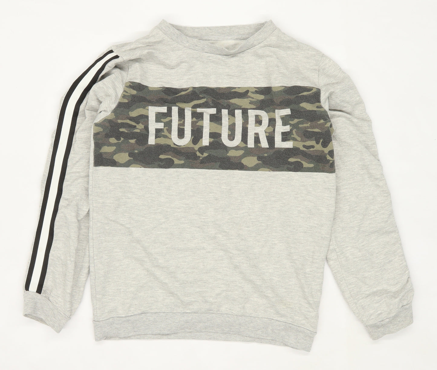 Pep & Co Boys Camouflage Grey Future Sweatshirt Age 12-13 Years