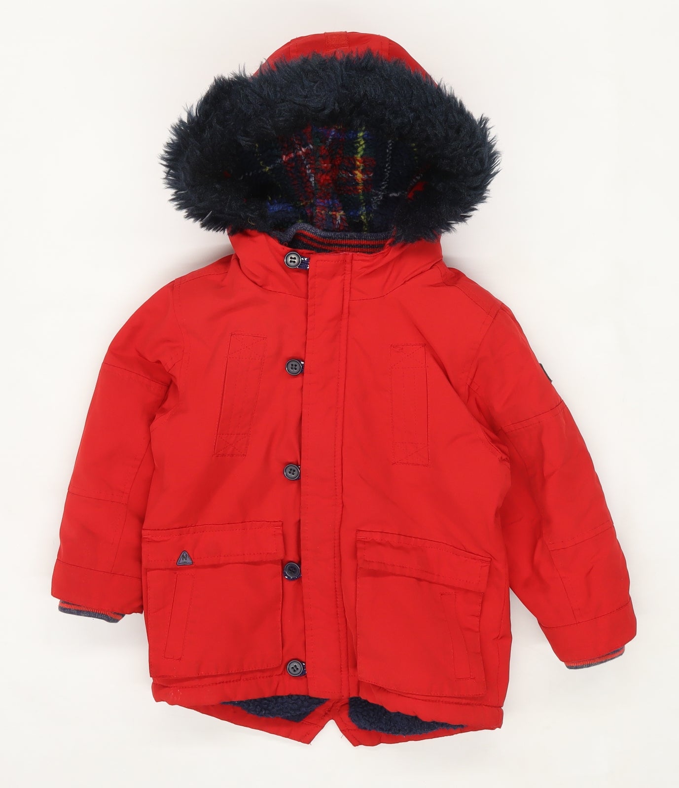 Next Girls Red Coat Age 2-3 Years