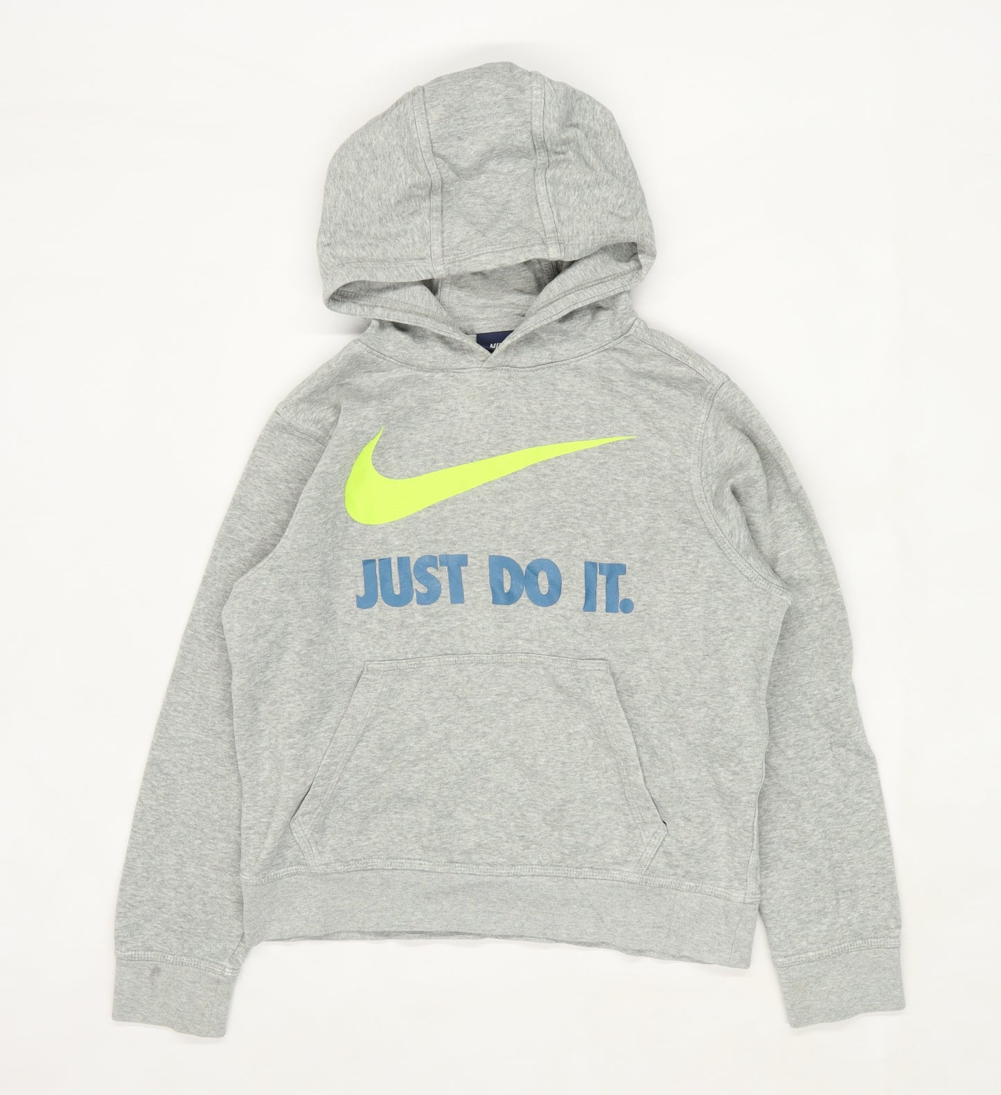 Nike Boys Graphic Grey Just Do It Slogan Hoodie Age 10-12 Years