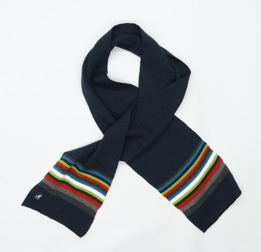 Kangol Boys Blue Striped Knit Scarf  Size Regular