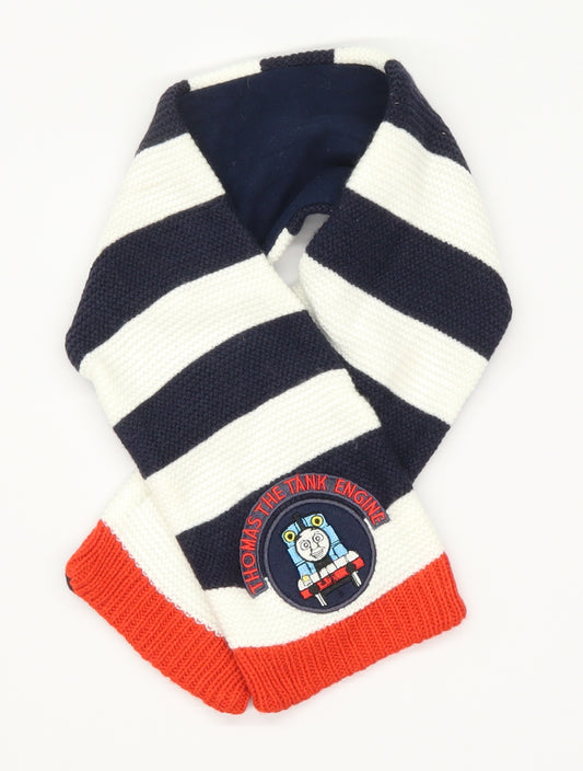 Marks and Spencer Boys Blue Striped Knit Scarf  One Size  - Thomas the Tank Engine