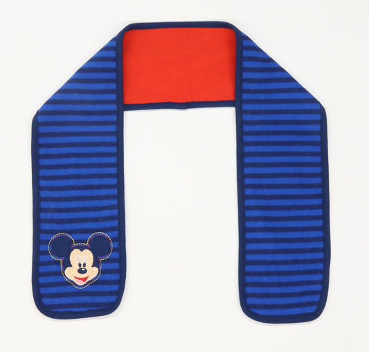 Disney Boys Blue Striped Fleece Scarf  Size Regular  - Mickey Mouse