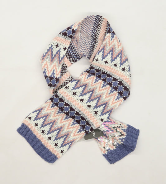 George Girls Purple Striped Knit Scarf Scarves & Wraps One Size  - Zig Zag