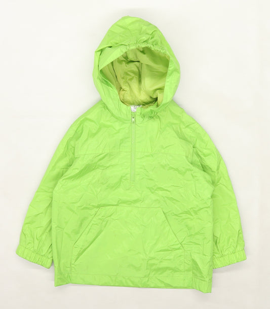 Tesco Boys Green   Rain Coat Jacket Size 2-3 Years