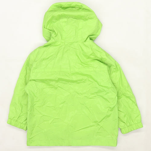 Tesco Boys Green   Rain Coat Jacket Size 2-3 Years