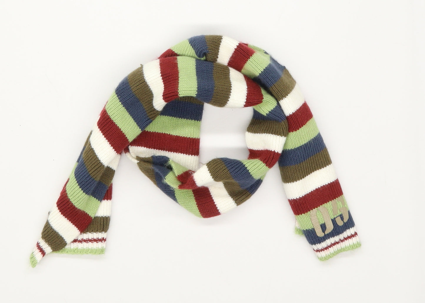 Preworn Boys Multicoloured Striped Knit Scarf  One Size