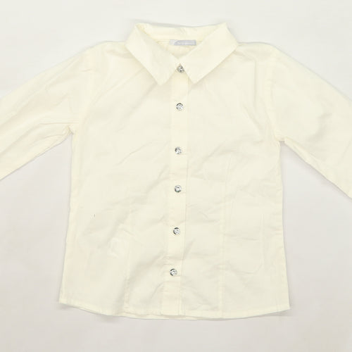 Tutto Piccolo Girls White   Basic Button-Up Size 5 Years