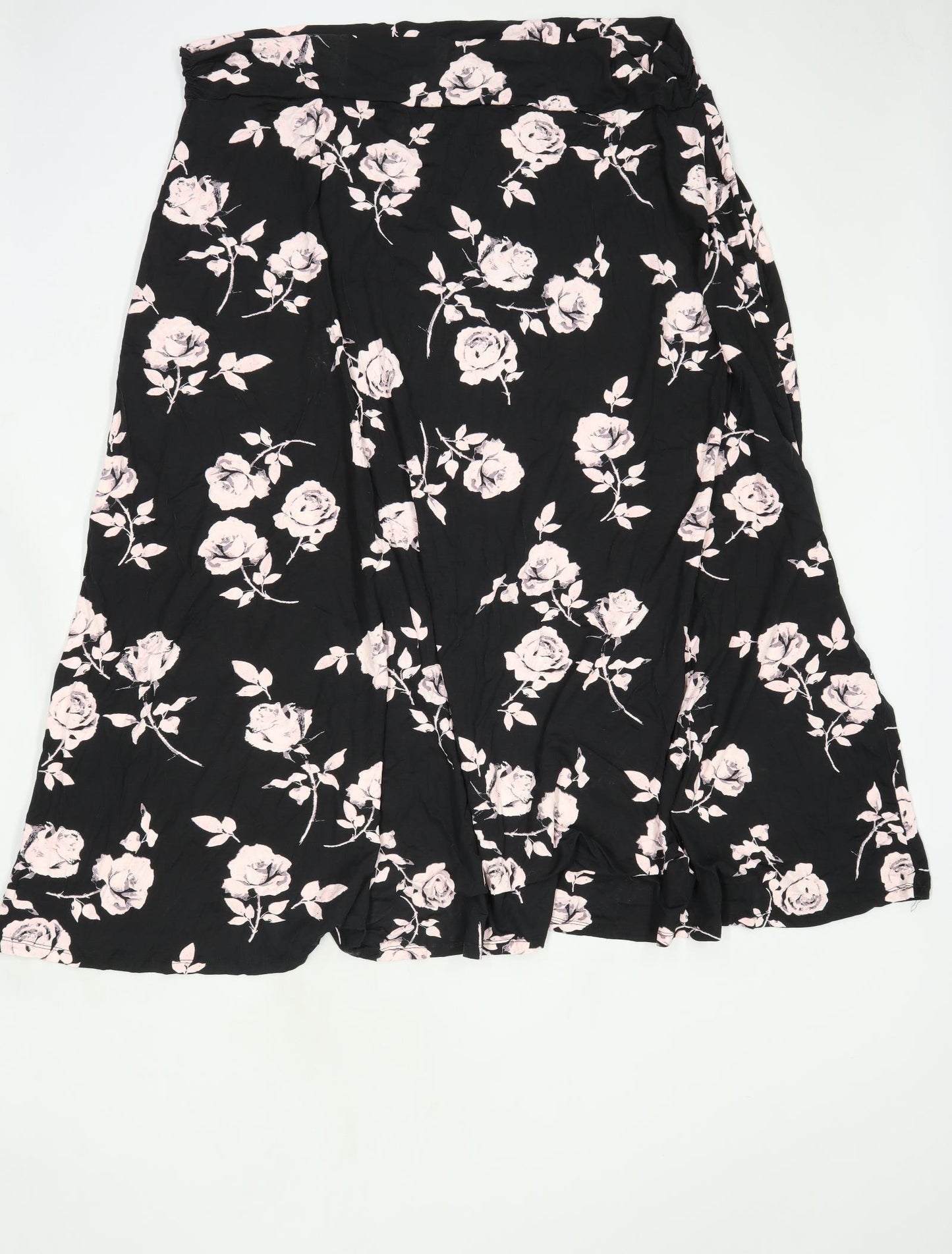 Capsule Womens Black Floral  Flare Skirt Size 32