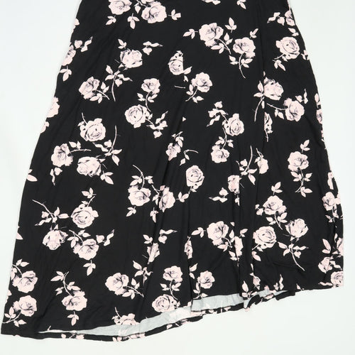 Capsule Womens Black Floral  Flare Skirt Size 32