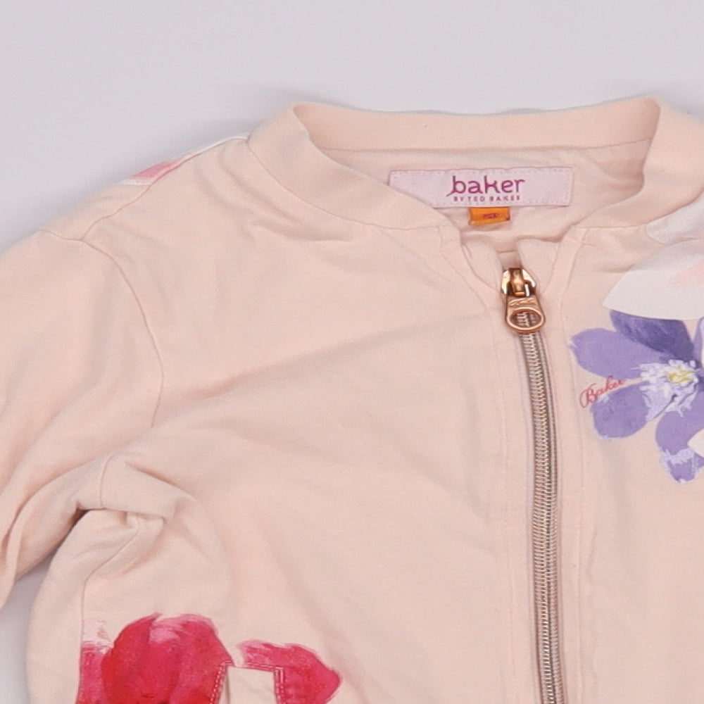 Ted Baker Girls Pink Floral  Jacket  Size 2-3 Years