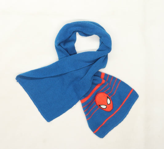 Marvel Boys Blue  Knit Rectangle Scarf Scarf One Size  - Spiderman