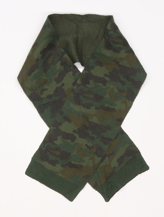 Marks and Spencer Boys Green Camouflage Knit Scarf  Size Regular