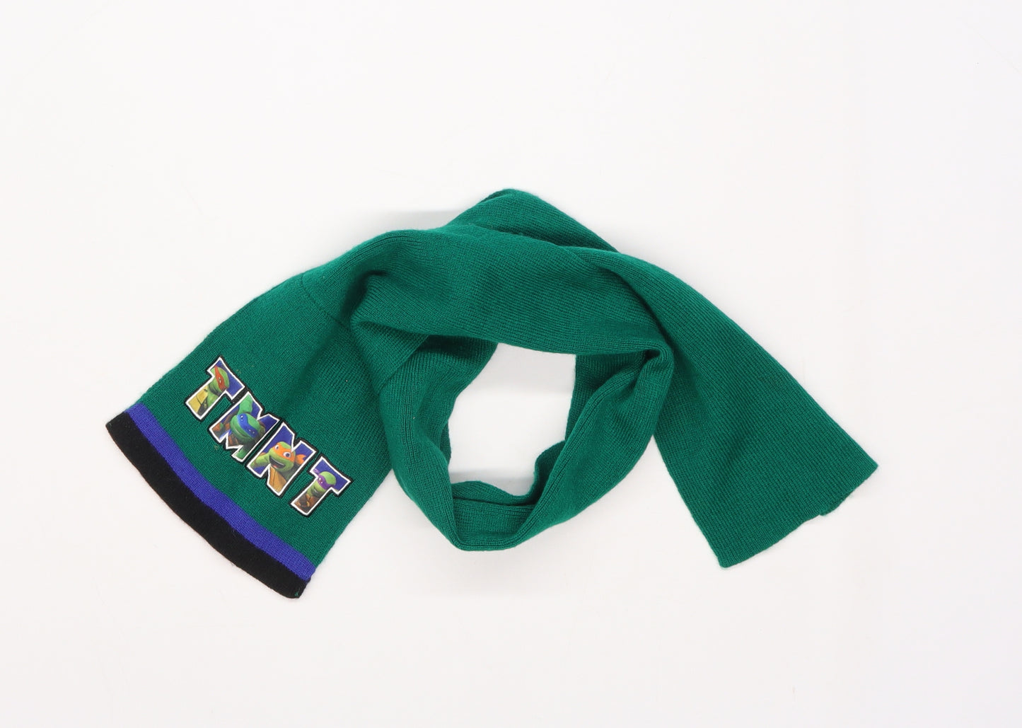 George Boys Green  Knit Scarf  One Size  - TMNT