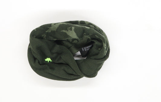 H&M Boys Green Geometric Knit Scarf  One Size  - Dinosaur Snood