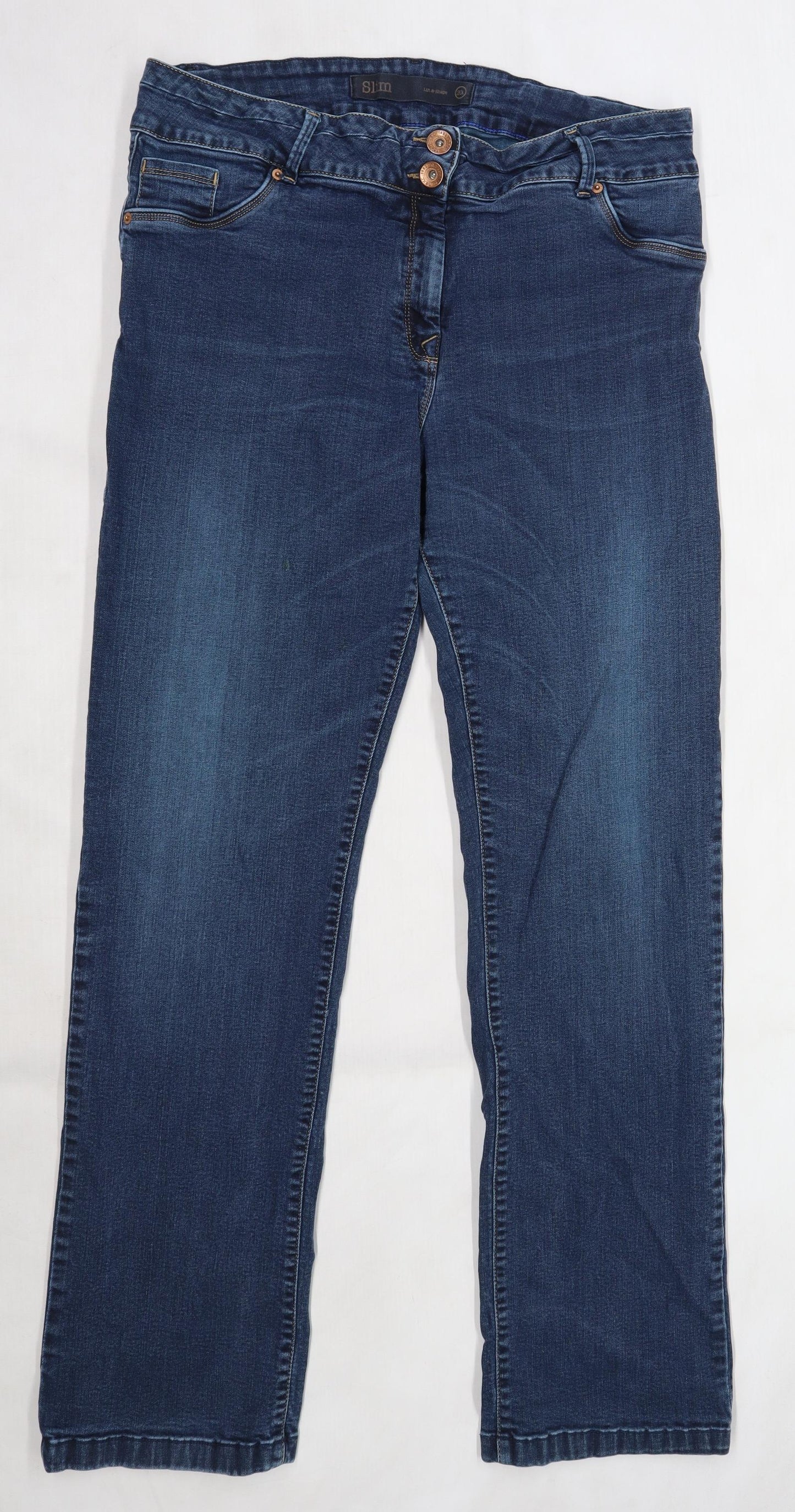 NEXT Womens Blue  Denim Straight Jeans Size 20 L31 in