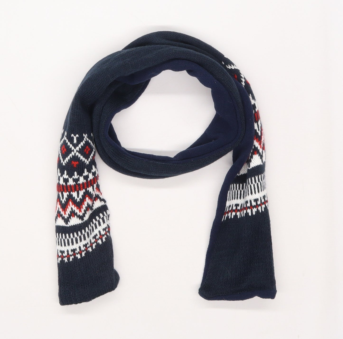 Primark Boys Blue Geometric Knit Scarf  One Size