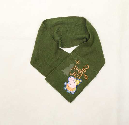 Preworn Boys Green  Knit Scarf  Size Regular  - George Pig