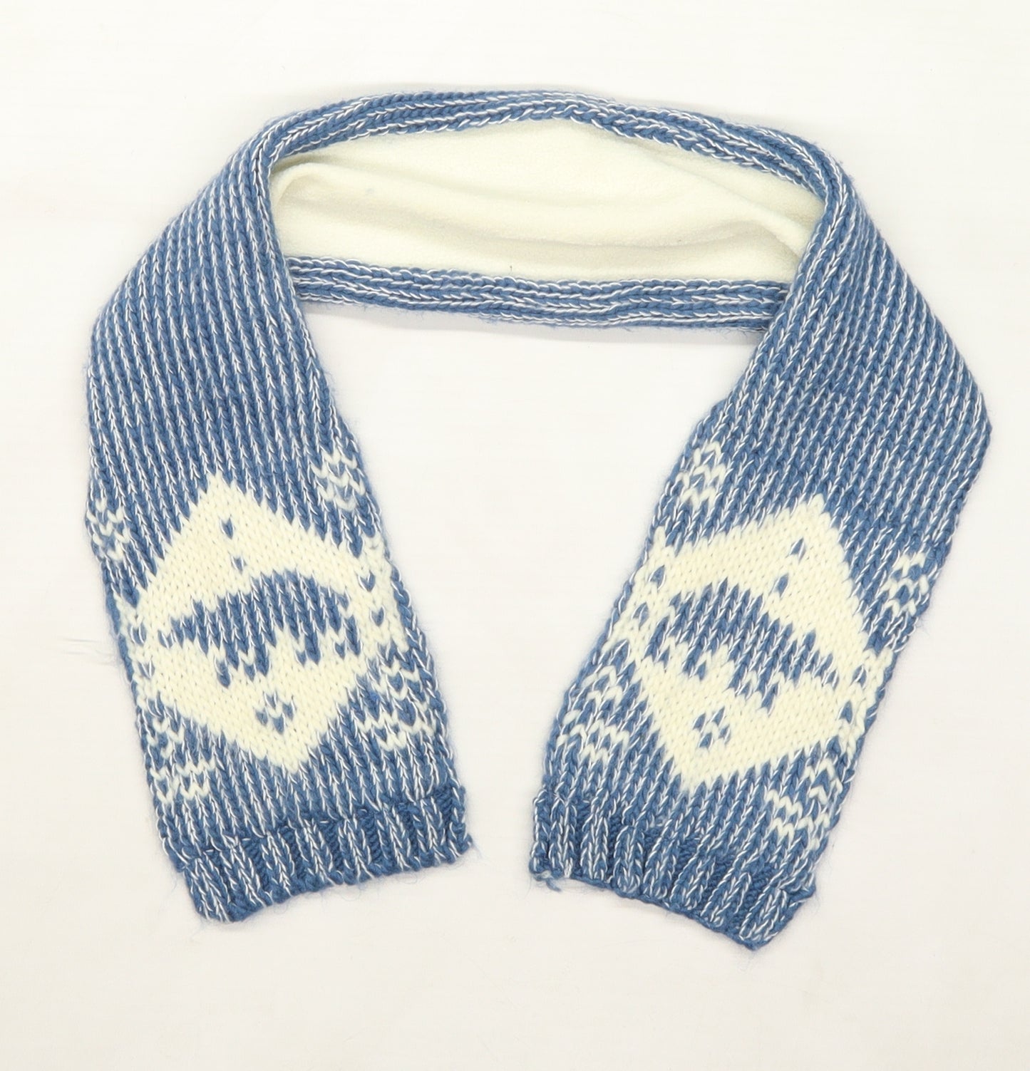 NEXT Boys Blue Argyle/Diamond Knit Scarf  One Size  - 5-6 years old